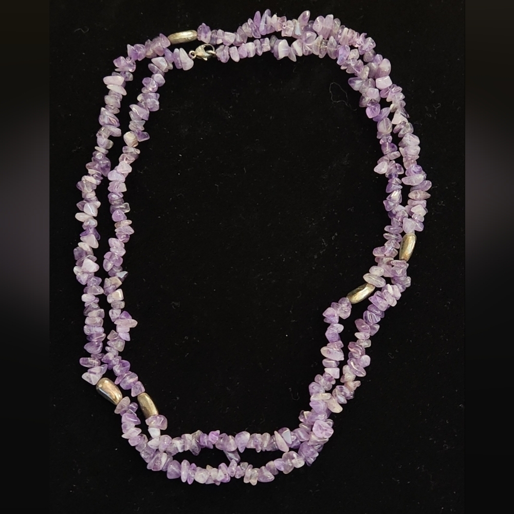 Purple Gemstone Necklace